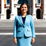 A Professional Businesswoman in Madrid**

"A professional businesswoman in a modest business suit, standing in front of the Puerta de Alcalá in Madrid, fully clothed, appropriate attire, safe for work, perfect anatomy, natural proportions, professional photography, high quality, bright daylight, family-friendly, professional."

**