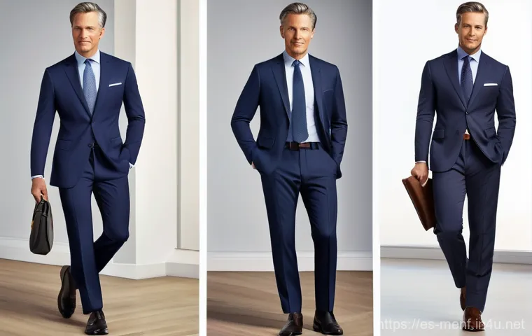 남성용 정장 팬츠 핏 - **Prompt: "A stylish young man, in his mid-20s, walking with a dynamic stride through a vibrant, mod...