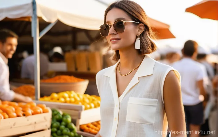 폴로셔츠 코디 팁 - **Sophisticated Office Attire with Fine Knit Polo:**
    A poised professional woman, in her late tw...